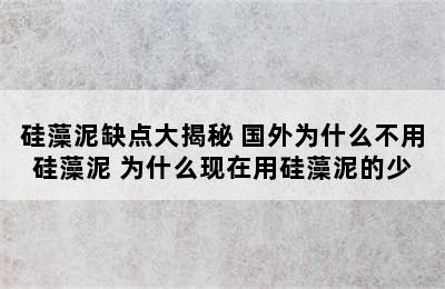 硅藻泥缺点大揭秘 国外为什么不用硅藻泥 为什么现在用硅藻泥的少